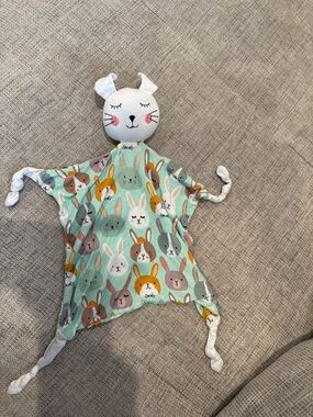 Little Sleepies Mint Bunny Comfort Lovey with Knotted Corners